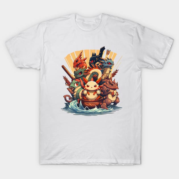 Pokem Style Little Monsters T-Shirt by MLArtifex